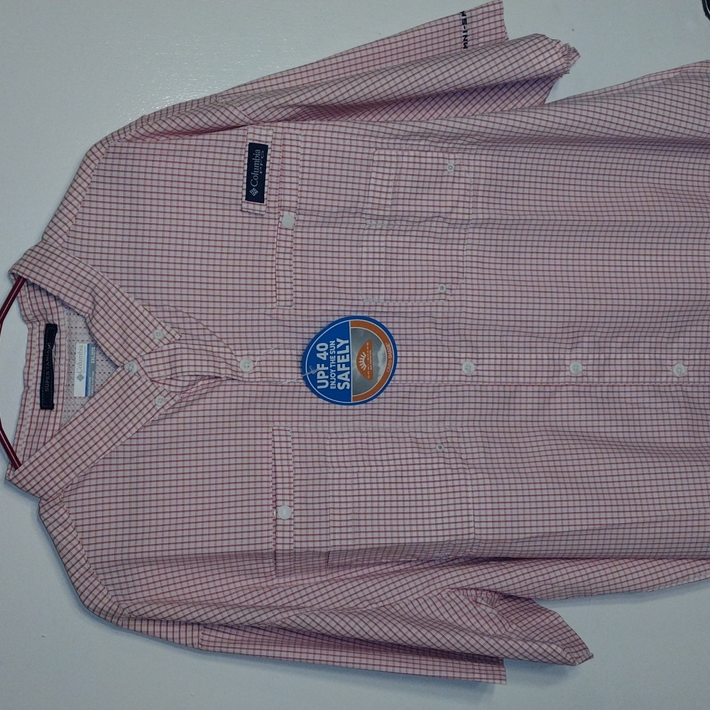 Columbia PFG Men's XXL Super Tamiami Short Sleeve Shirt Red Plaid NWT
